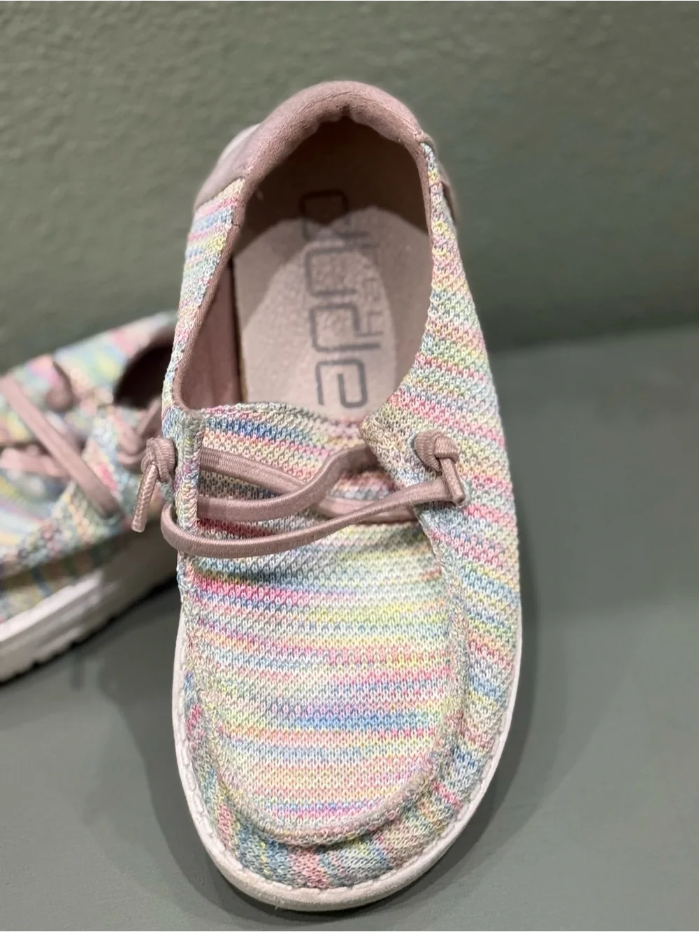 Hey Dude Kids Wendy Pastel Knit Slip-On Shoes - Pink Multi